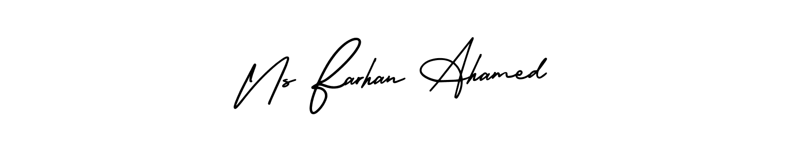 How to make Ns Farhan Ahamed signature? AmerikaSignatureDemo-Regular is a professional autograph style. Create handwritten signature for Ns Farhan Ahamed name. Ns Farhan Ahamed signature style 3 images and pictures png