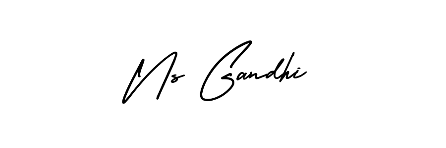 Also You can easily find your signature by using the search form. We will create Ns Gandhi name handwritten signature images for you free of cost using AmerikaSignatureDemo-Regular sign style. Ns Gandhi signature style 3 images and pictures png