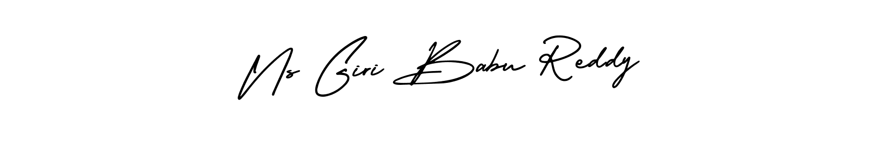 AmerikaSignatureDemo-Regular is a professional signature style that is perfect for those who want to add a touch of class to their signature. It is also a great choice for those who want to make their signature more unique. Get Ns Giri Babu Reddy name to fancy signature for free. Ns Giri Babu Reddy signature style 3 images and pictures png