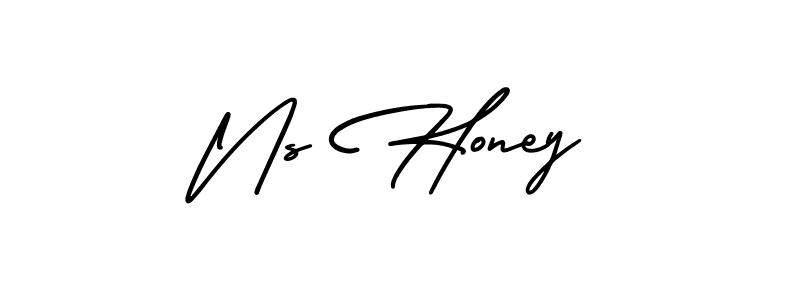 Ns Honey stylish signature style. Best Handwritten Sign (AmerikaSignatureDemo-Regular) for my name. Handwritten Signature Collection Ideas for my name Ns Honey. Ns Honey signature style 3 images and pictures png