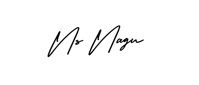 How to Draw Ns Nagu signature style? AmerikaSignatureDemo-Regular is a latest design signature styles for name Ns Nagu. Ns Nagu signature style 3 images and pictures png