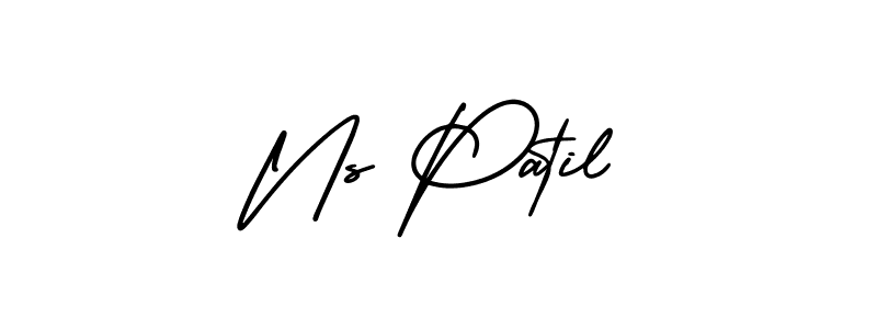 Similarly AmerikaSignatureDemo-Regular is the best handwritten signature design. Signature creator online .You can use it as an online autograph creator for name Ns Patil. Ns Patil signature style 3 images and pictures png