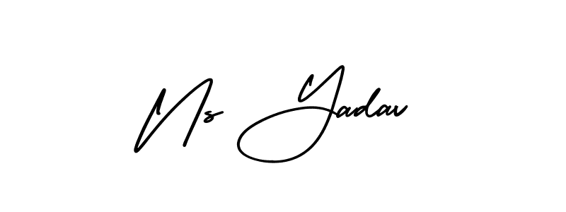 Ns Yadav stylish signature style. Best Handwritten Sign (AmerikaSignatureDemo-Regular) for my name. Handwritten Signature Collection Ideas for my name Ns Yadav. Ns Yadav signature style 3 images and pictures png