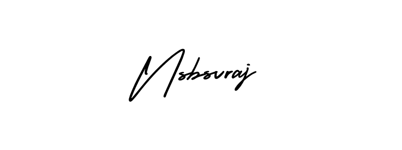 How to make Nsbsvraj name signature. Use AmerikaSignatureDemo-Regular style for creating short signs online. This is the latest handwritten sign. Nsbsvraj signature style 3 images and pictures png