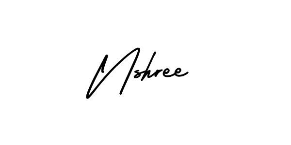 This is the best signature style for the Nshree name. Also you like these signature font (AmerikaSignatureDemo-Regular). Mix name signature. Nshree signature style 3 images and pictures png