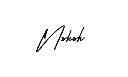 How to make Nsksh signature? AmerikaSignatureDemo-Regular is a professional autograph style. Create handwritten signature for Nsksh name. Nsksh signature style 3 images and pictures png