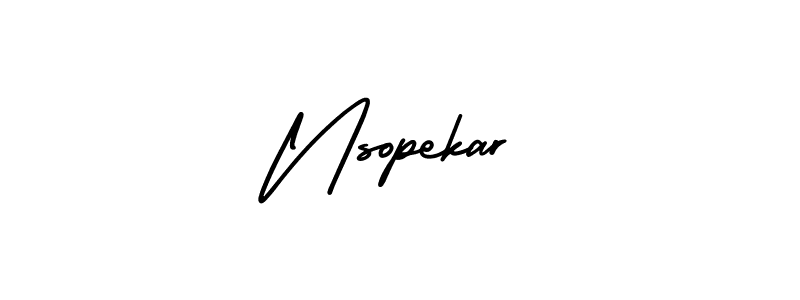 Use a signature maker to create a handwritten signature online. With this signature software, you can design (AmerikaSignatureDemo-Regular) your own signature for name Nsopekar. Nsopekar signature style 3 images and pictures png