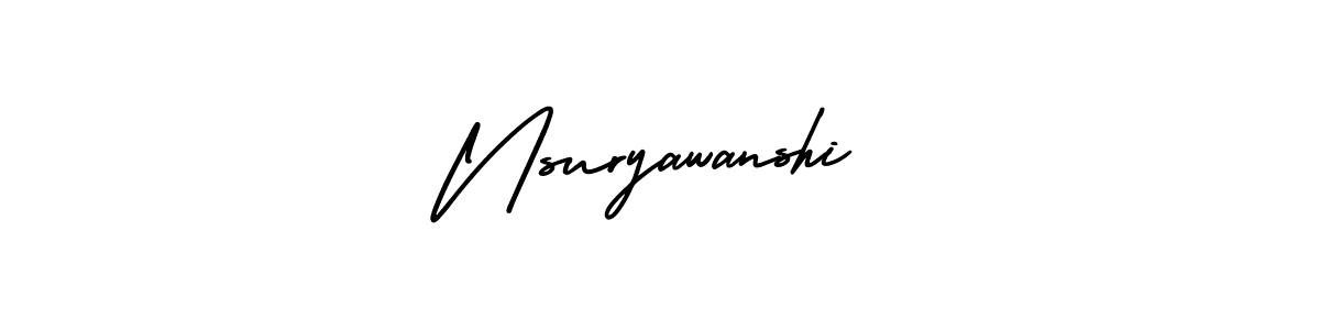 Nsuryawanshi stylish signature style. Best Handwritten Sign (AmerikaSignatureDemo-Regular) for my name. Handwritten Signature Collection Ideas for my name Nsuryawanshi. Nsuryawanshi signature style 3 images and pictures png