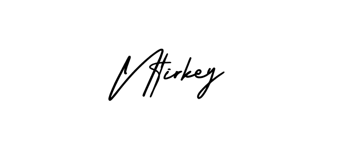 The best way (AmerikaSignatureDemo-Regular) to make a short signature is to pick only two or three words in your name. The name Ntirkey include a total of six letters. For converting this name. Ntirkey signature style 3 images and pictures png