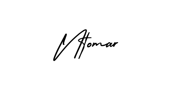 How to make Ntomar name signature. Use AmerikaSignatureDemo-Regular style for creating short signs online. This is the latest handwritten sign. Ntomar signature style 3 images and pictures png