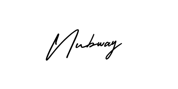 How to make Nubway name signature. Use AmerikaSignatureDemo-Regular style for creating short signs online. This is the latest handwritten sign. Nubway signature style 3 images and pictures png