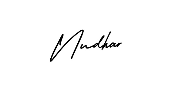 It looks lik you need a new signature style for name Nudhar. Design unique handwritten (AmerikaSignatureDemo-Regular) signature with our free signature maker in just a few clicks. Nudhar signature style 3 images and pictures png