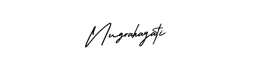 Also You can easily find your signature by using the search form. We will create Nugrahayati name handwritten signature images for you free of cost using AmerikaSignatureDemo-Regular sign style. Nugrahayati signature style 3 images and pictures png