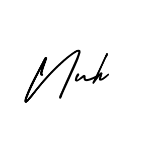 The best way (AmerikaSignatureDemo-Regular) to make a short signature is to pick only two or three words in your name. The name Nuh include a total of six letters. For converting this name. Nuh signature style 3 images and pictures png
