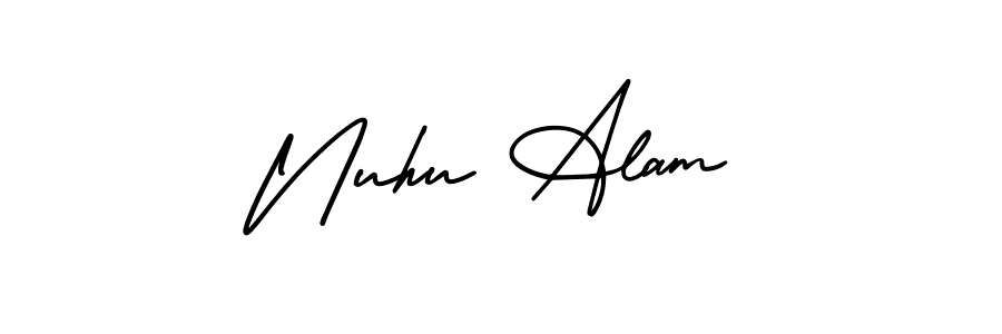 How to Draw Nuhu Alam signature style? AmerikaSignatureDemo-Regular is a latest design signature styles for name Nuhu Alam. Nuhu Alam signature style 3 images and pictures png