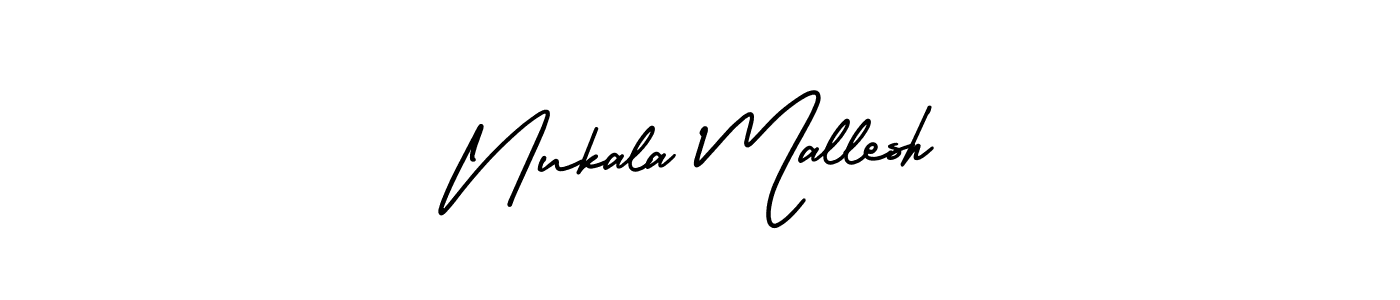 Design your own signature with our free online signature maker. With this signature software, you can create a handwritten (AmerikaSignatureDemo-Regular) signature for name Nukala Mallesh. Nukala Mallesh signature style 3 images and pictures png