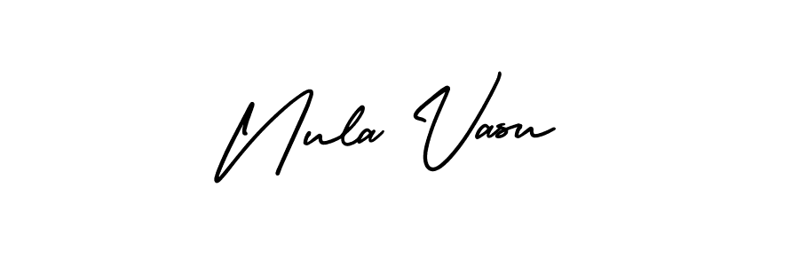 This is the best signature style for the Nula Vasu name. Also you like these signature font (AmerikaSignatureDemo-Regular). Mix name signature. Nula Vasu signature style 3 images and pictures png