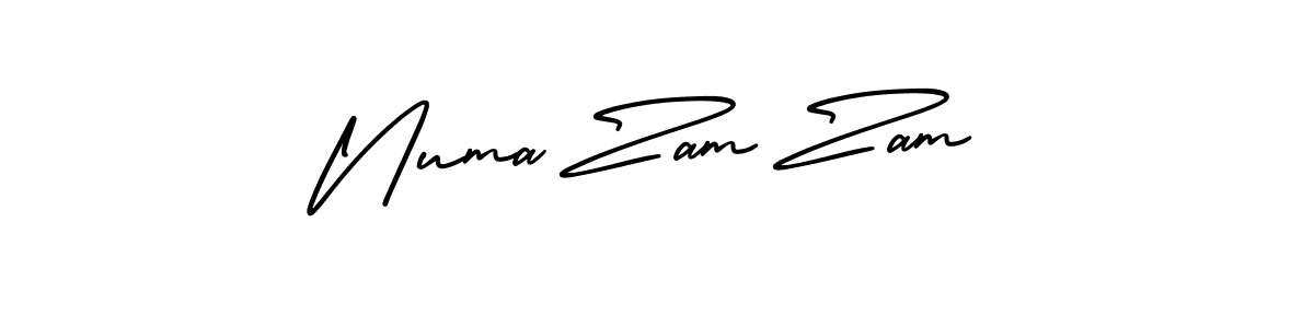 Create a beautiful signature design for name Numa Zam Zam. With this signature (AmerikaSignatureDemo-Regular) fonts, you can make a handwritten signature for free. Numa Zam Zam signature style 3 images and pictures png