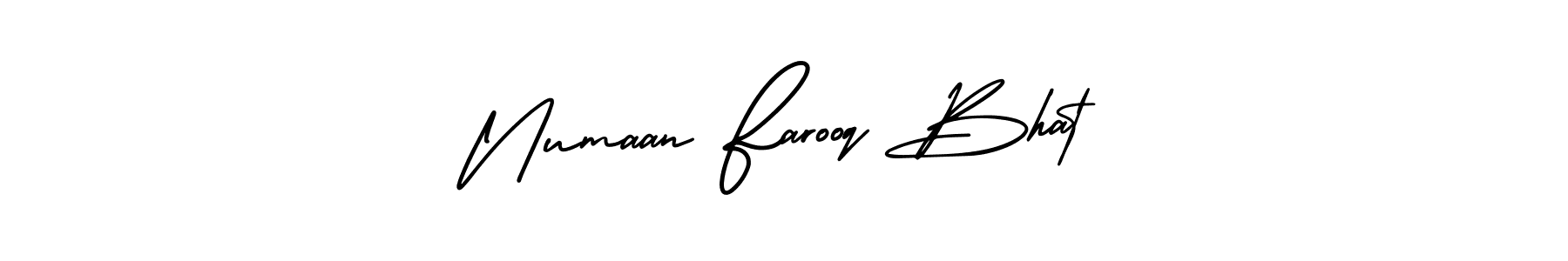 Numaan Farooq Bhat stylish signature style. Best Handwritten Sign (AmerikaSignatureDemo-Regular) for my name. Handwritten Signature Collection Ideas for my name Numaan Farooq Bhat. Numaan Farooq Bhat signature style 3 images and pictures png