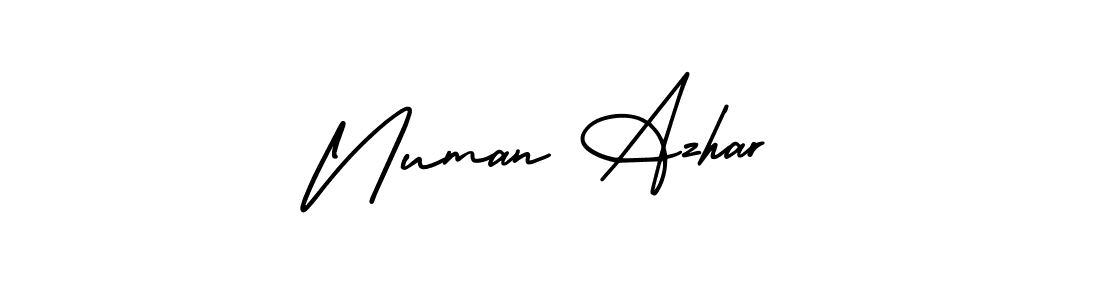 How to Draw Numan Azhar signature style? AmerikaSignatureDemo-Regular is a latest design signature styles for name Numan Azhar. Numan Azhar signature style 3 images and pictures png