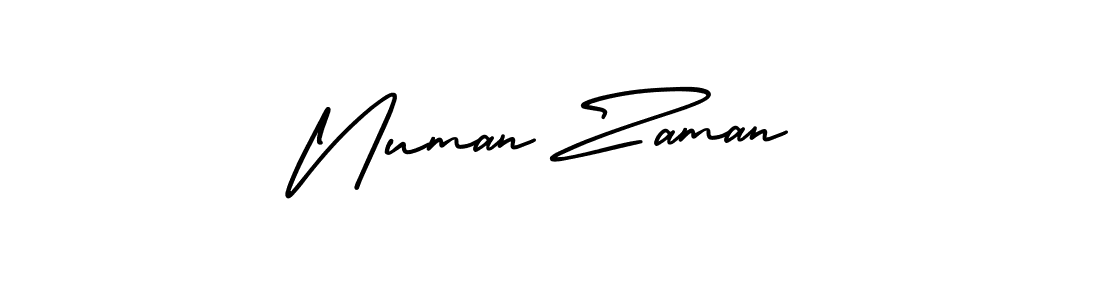 Design your own signature with our free online signature maker. With this signature software, you can create a handwritten (AmerikaSignatureDemo-Regular) signature for name Numan Zaman. Numan Zaman signature style 3 images and pictures png