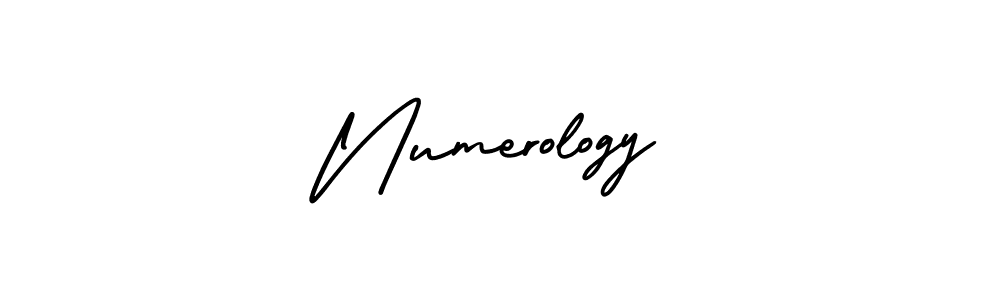Make a beautiful signature design for name Numerology. With this signature (AmerikaSignatureDemo-Regular) style, you can create a handwritten signature for free. Numerology signature style 3 images and pictures png