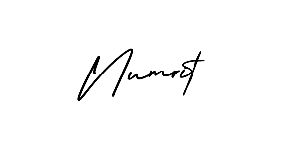 Numrit stylish signature style. Best Handwritten Sign (AmerikaSignatureDemo-Regular) for my name. Handwritten Signature Collection Ideas for my name Numrit. Numrit signature style 3 images and pictures png