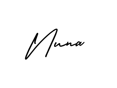 Create a beautiful signature design for name Nuna. With this signature (AmerikaSignatureDemo-Regular) fonts, you can make a handwritten signature for free. Nuna signature style 3 images and pictures png