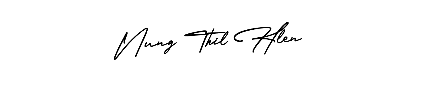 if you are searching for the best signature style for your name Nung Thil Hlen. so please give up your signature search. here we have designed multiple signature styles  using AmerikaSignatureDemo-Regular. Nung Thil Hlen signature style 3 images and pictures png