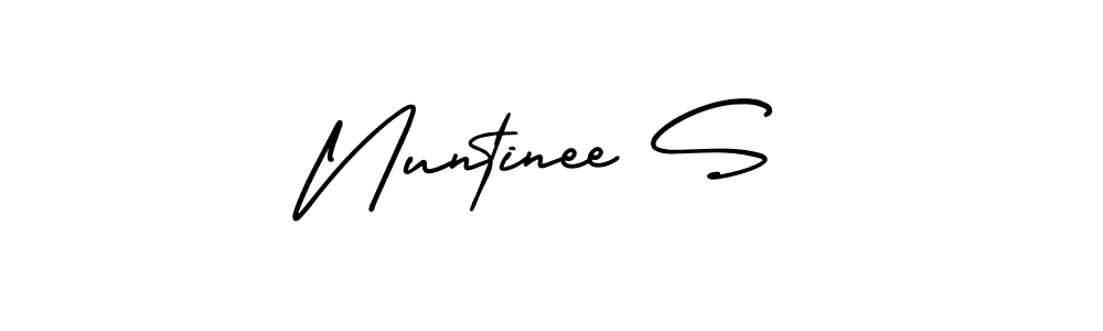 You can use this online signature creator to create a handwritten signature for the name Nuntinee S. This is the best online autograph maker. Nuntinee S signature style 3 images and pictures png