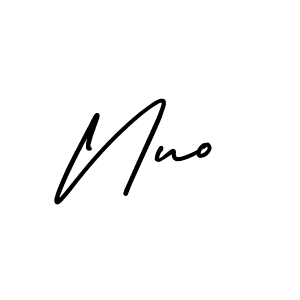Make a beautiful signature design for name Nuo. With this signature (AmerikaSignatureDemo-Regular) style, you can create a handwritten signature for free. Nuo signature style 3 images and pictures png