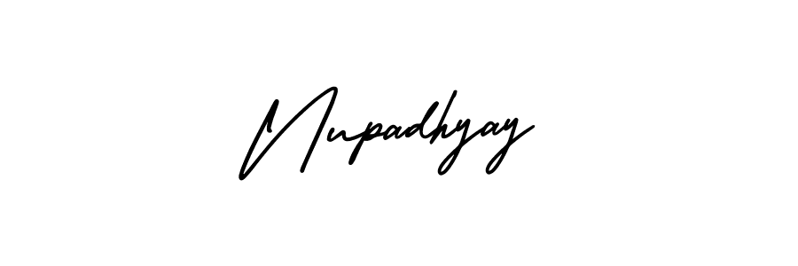 Make a short Nupadhyay signature style. Manage your documents anywhere anytime using AmerikaSignatureDemo-Regular. Create and add eSignatures, submit forms, share and send files easily. Nupadhyay signature style 3 images and pictures png