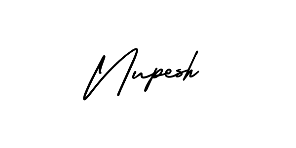 Use a signature maker to create a handwritten signature online. With this signature software, you can design (AmerikaSignatureDemo-Regular) your own signature for name Nupesh. Nupesh signature style 3 images and pictures png