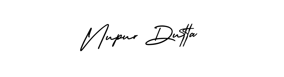 Create a beautiful signature design for name Nupur Dutta. With this signature (AmerikaSignatureDemo-Regular) fonts, you can make a handwritten signature for free. Nupur Dutta signature style 3 images and pictures png
