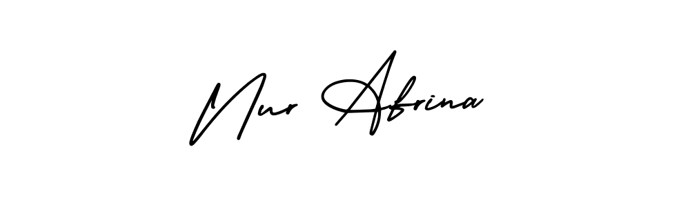 Make a short Nur Afrina signature style. Manage your documents anywhere anytime using AmerikaSignatureDemo-Regular. Create and add eSignatures, submit forms, share and send files easily. Nur Afrina signature style 3 images and pictures png
