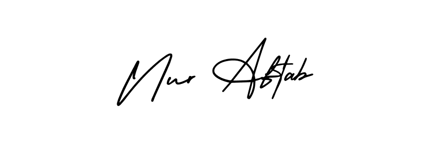 You can use this online signature creator to create a handwritten signature for the name Nur Aftab. This is the best online autograph maker. Nur Aftab signature style 3 images and pictures png