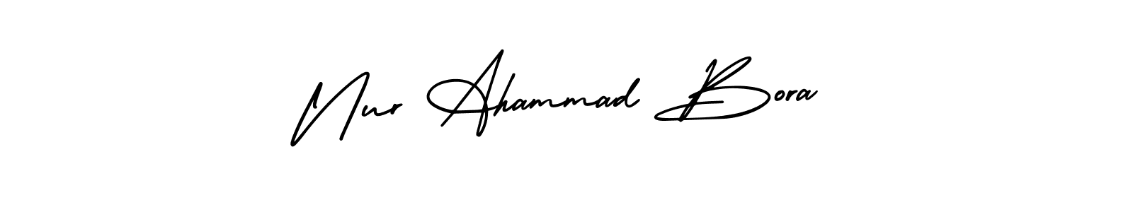 AmerikaSignatureDemo-Regular is a professional signature style that is perfect for those who want to add a touch of class to their signature. It is also a great choice for those who want to make their signature more unique. Get Nur Ahammad Bora name to fancy signature for free. Nur Ahammad Bora signature style 3 images and pictures png