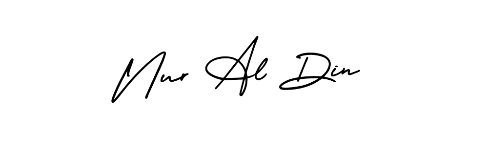 Design your own signature with our free online signature maker. With this signature software, you can create a handwritten (AmerikaSignatureDemo-Regular) signature for name Nur Al Din. Nur Al Din signature style 3 images and pictures png