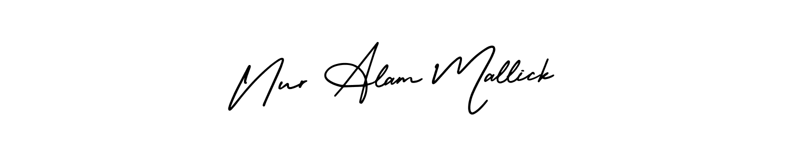 Nur Alam Mallick stylish signature style. Best Handwritten Sign (AmerikaSignatureDemo-Regular) for my name. Handwritten Signature Collection Ideas for my name Nur Alam Mallick. Nur Alam Mallick signature style 3 images and pictures png