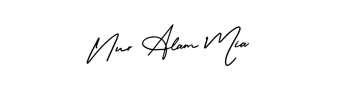 Use a signature maker to create a handwritten signature online. With this signature software, you can design (AmerikaSignatureDemo-Regular) your own signature for name Nur Alam Mia. Nur Alam Mia signature style 3 images and pictures png