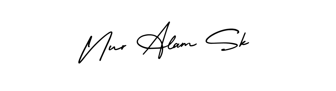 Create a beautiful signature design for name Nur Alam Sk. With this signature (AmerikaSignatureDemo-Regular) fonts, you can make a handwritten signature for free. Nur Alam Sk signature style 3 images and pictures png
