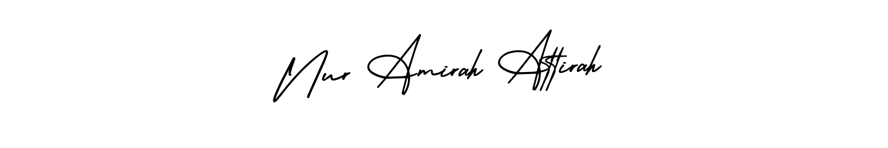It looks lik you need a new signature style for name Nur Amirah Attirah. Design unique handwritten (AmerikaSignatureDemo-Regular) signature with our free signature maker in just a few clicks. Nur Amirah Attirah signature style 3 images and pictures png