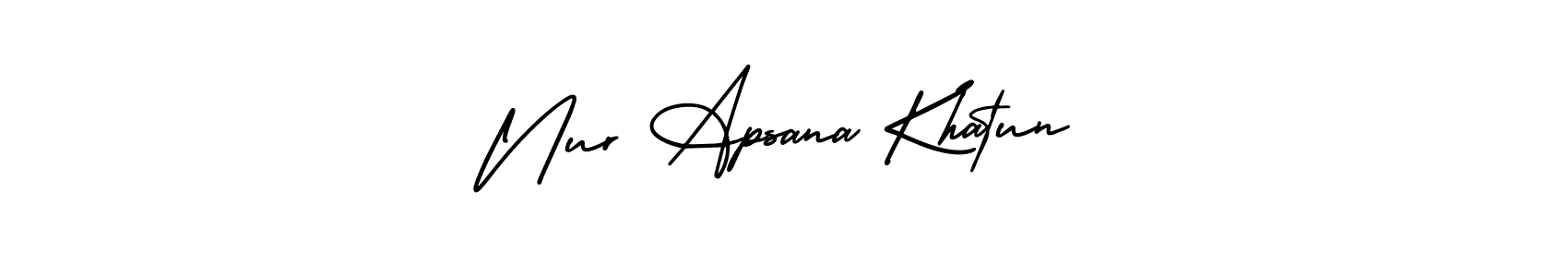Use a signature maker to create a handwritten signature online. With this signature software, you can design (AmerikaSignatureDemo-Regular) your own signature for name Nur Apsana Khatun. Nur Apsana Khatun signature style 3 images and pictures png