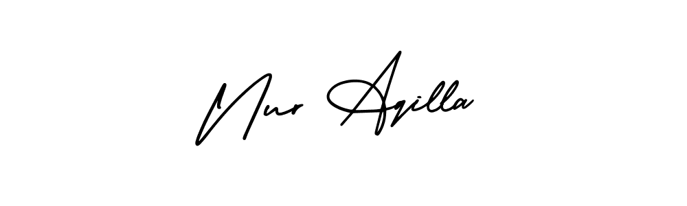 Make a beautiful signature design for name Nur Aqilla. Use this online signature maker to create a handwritten signature for free. Nur Aqilla signature style 3 images and pictures png