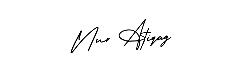 It looks lik you need a new signature style for name Nur Atiqag. Design unique handwritten (AmerikaSignatureDemo-Regular) signature with our free signature maker in just a few clicks. Nur Atiqag signature style 3 images and pictures png