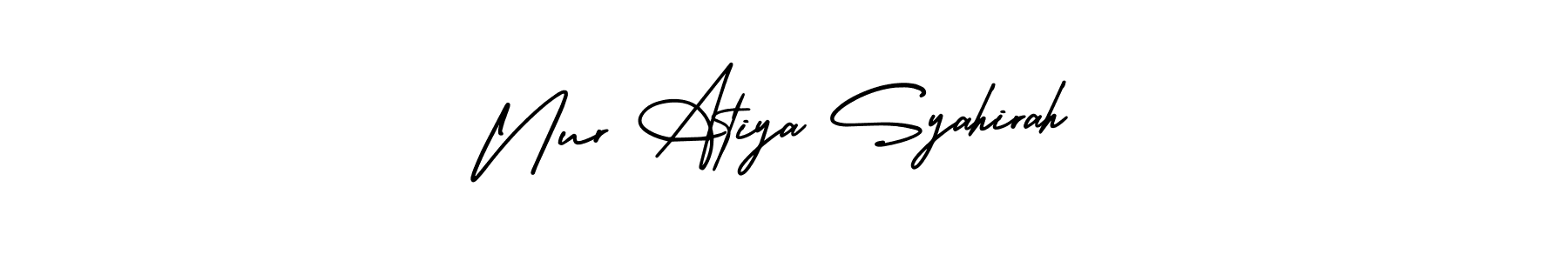 AmerikaSignatureDemo-Regular is a professional signature style that is perfect for those who want to add a touch of class to their signature. It is also a great choice for those who want to make their signature more unique. Get Nur Atiya Syahirah name to fancy signature for free. Nur Atiya Syahirah signature style 3 images and pictures png