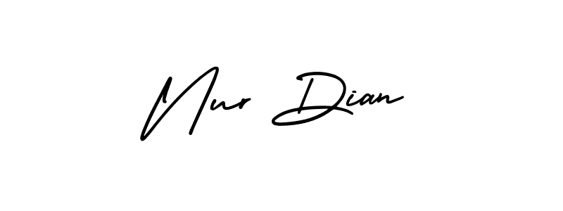 AmerikaSignatureDemo-Regular is a professional signature style that is perfect for those who want to add a touch of class to their signature. It is also a great choice for those who want to make their signature more unique. Get Nur Dian name to fancy signature for free. Nur Dian signature style 3 images and pictures png