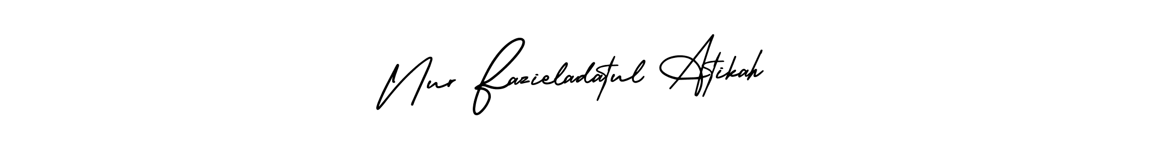 Create a beautiful signature design for name Nur Fazieladatul Atikah. With this signature (AmerikaSignatureDemo-Regular) fonts, you can make a handwritten signature for free. Nur Fazieladatul Atikah signature style 3 images and pictures png