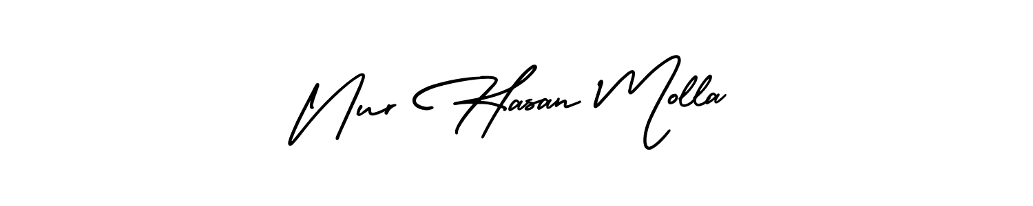 AmerikaSignatureDemo-Regular is a professional signature style that is perfect for those who want to add a touch of class to their signature. It is also a great choice for those who want to make their signature more unique. Get Nur Hasan Molla name to fancy signature for free. Nur Hasan Molla signature style 3 images and pictures png