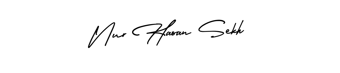 AmerikaSignatureDemo-Regular is a professional signature style that is perfect for those who want to add a touch of class to their signature. It is also a great choice for those who want to make their signature more unique. Get Nur Hasan Sekh name to fancy signature for free. Nur Hasan Sekh signature style 3 images and pictures png